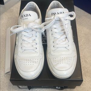 Prada Men's Classic White Sneakers